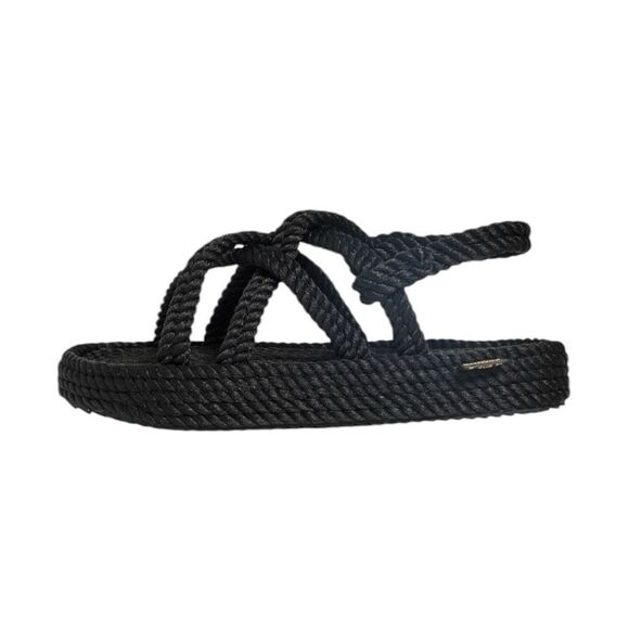 BOHONOMAD NIB Bodrum Platform Rope Sandal in Black Size 40 - Picture 4 of 8